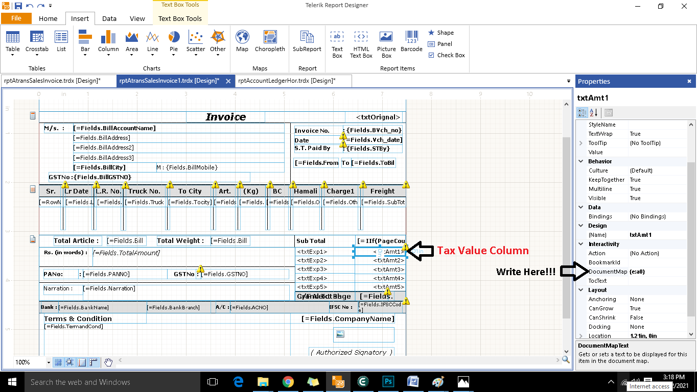 Print File example with placeholders