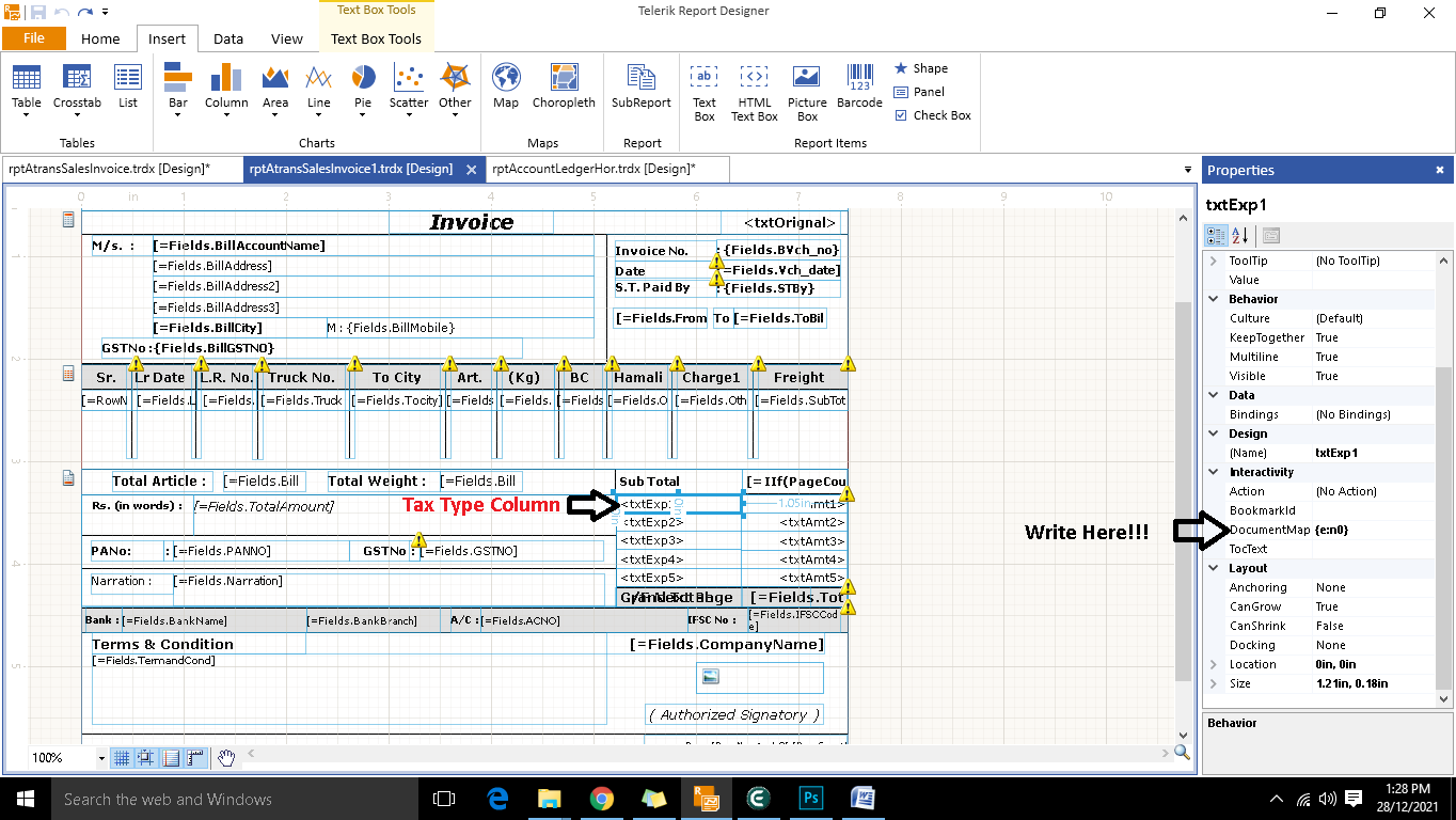 Print File example before setting formula